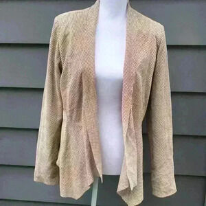 Cigno Nero Tan Leather Jacket Size Small